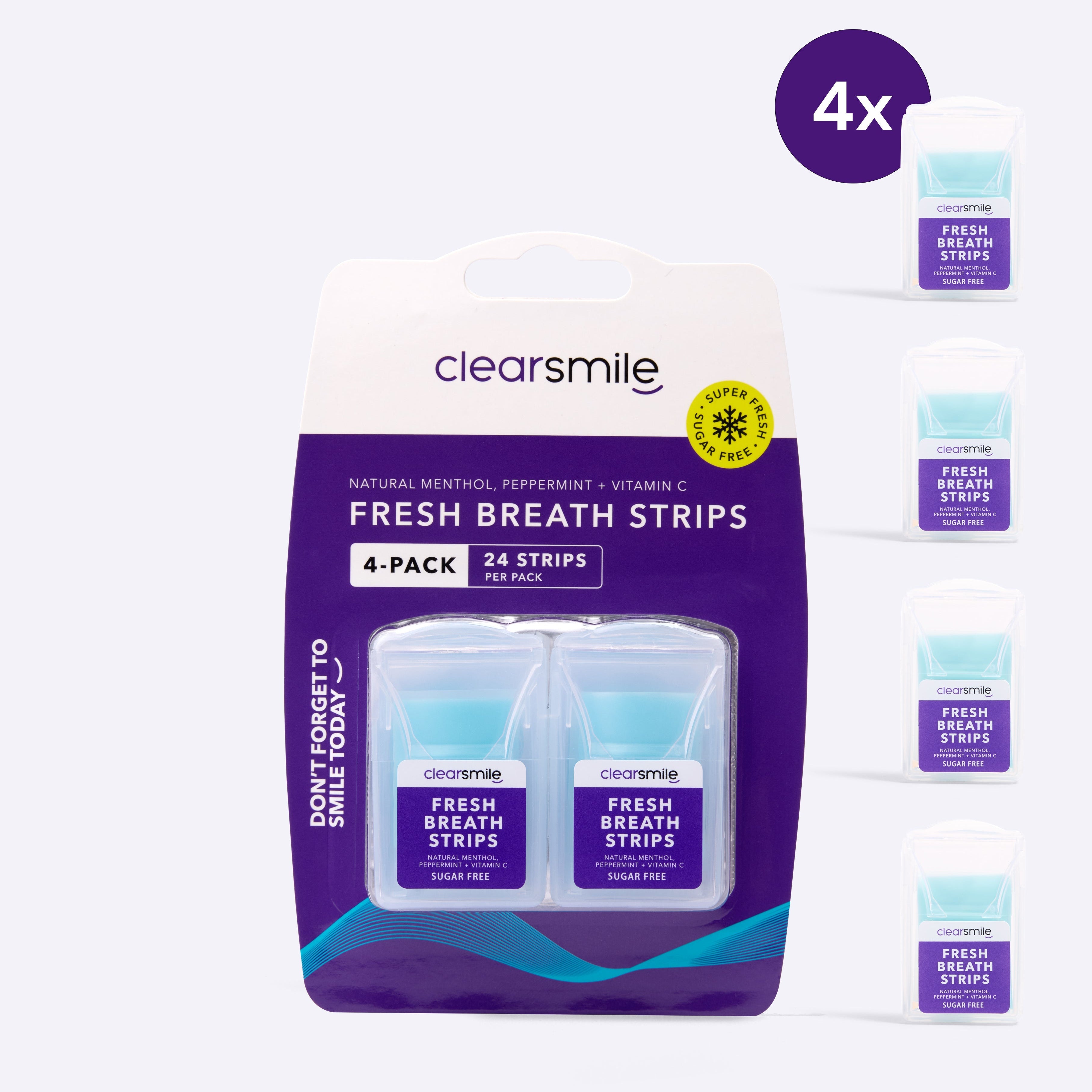 Fresh Breath Strips Mint [4-pack]