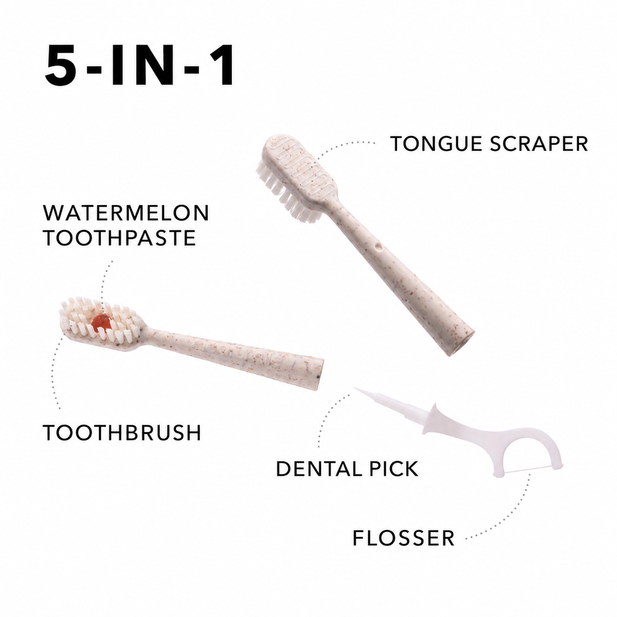 5-in-1 Toothbrush – Clean & Fresh | Cooling Mint & Watermelon